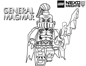General Magmar from Lego Nexo Knights - Coloring Page