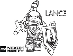 Lance from the Lego Nexo Knights series Coloring Page