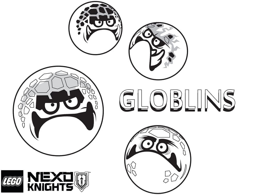Lego Nexo Knights - Globlins Coloring Page