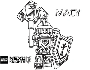 Macy from the Lego Nexo Knights series Coloring Page