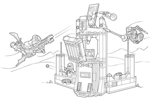 "Nexo Knights Lego Print" Coloring Page