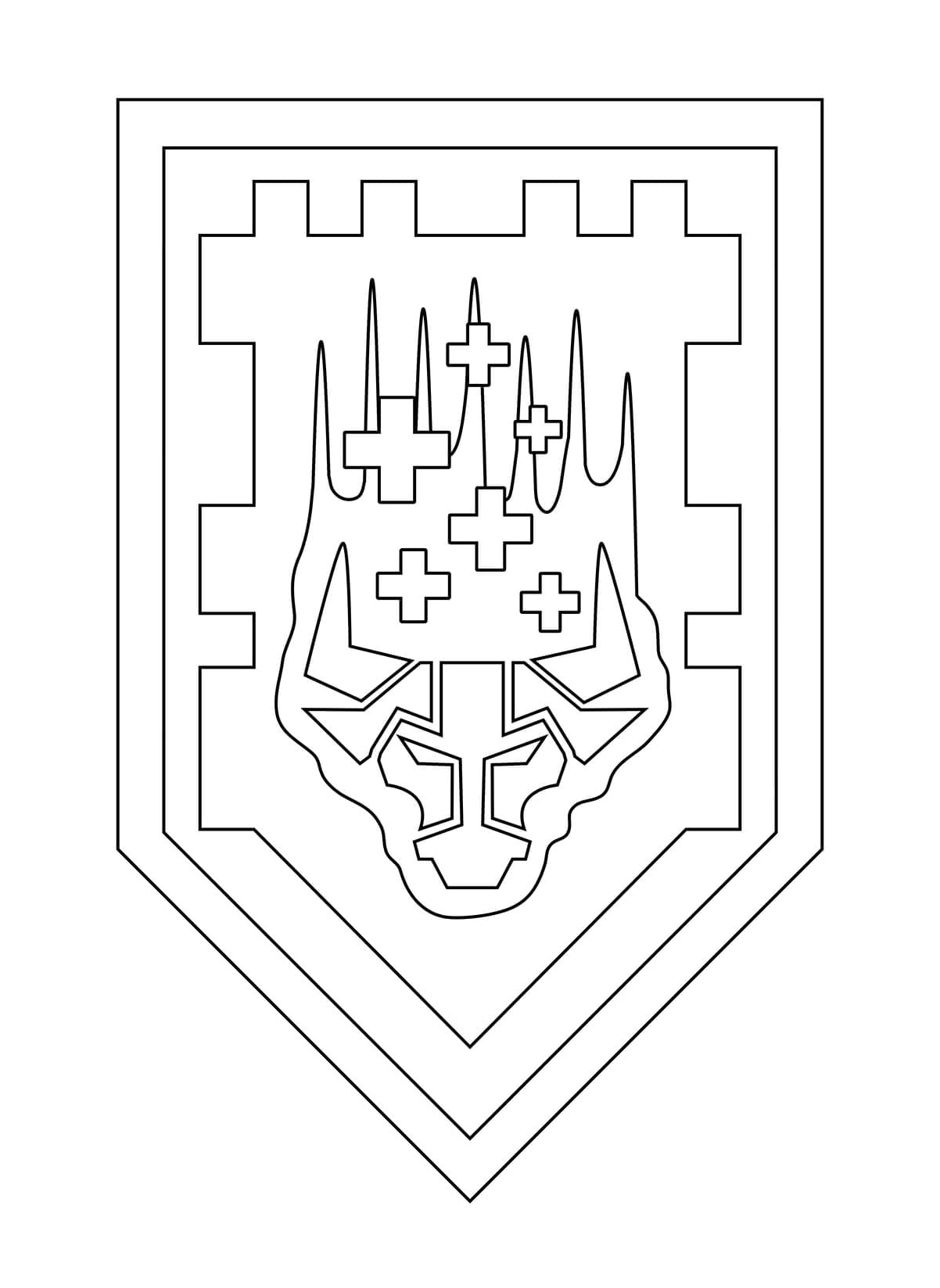Shield of the Nexo Knights Coloring Page