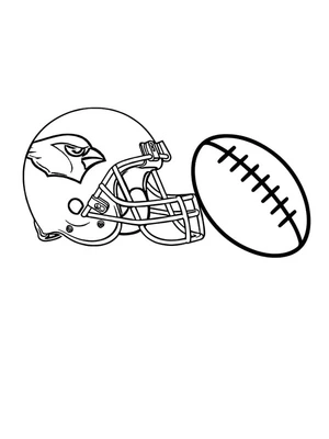 Cardinals Helmet from Arizona Coloring Page