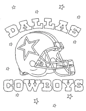 Cowboy Helmet from Dallas Coloring Page