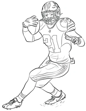Ezekiel Elliott Coloring Page