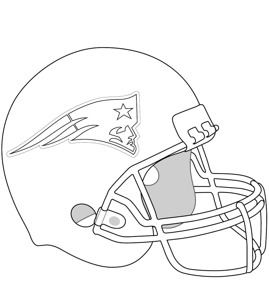 Helmet of the New England Patriots Coloring Page