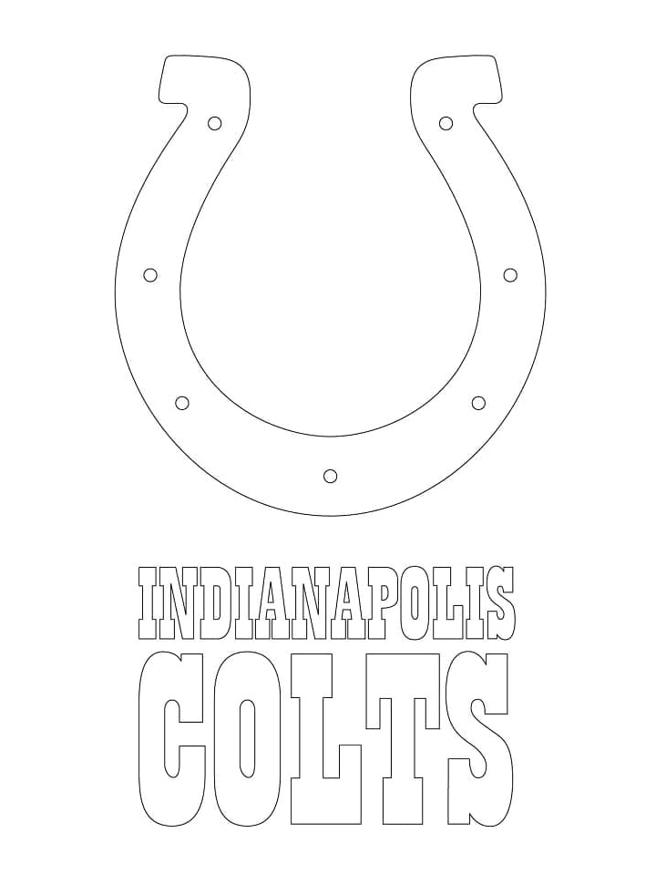 Logo of the Indianapolis Colts Coloring Page