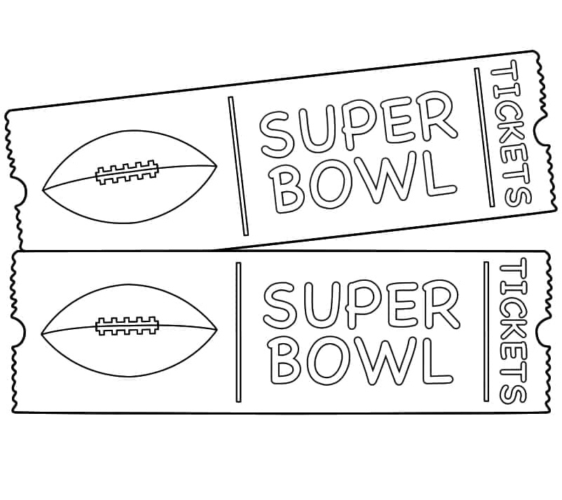 Tickets for the Super Bowl Coloring Page