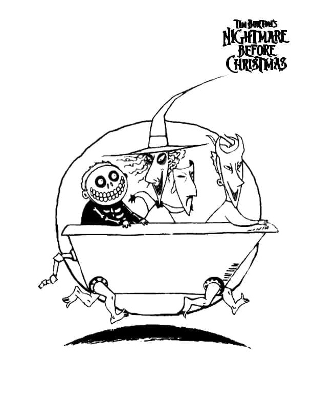 5 Nightmare Before Christmas Coloring Page