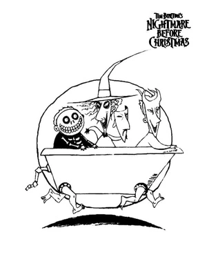 5 Nightmare Before Christmas Coloring Page
