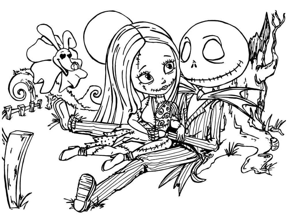 Nightmare Before Christmas Coloring Page 6 Coloring Page