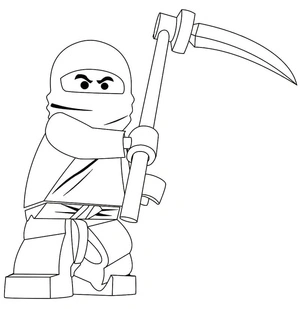 Cole from the Lego Ninjago series Coloring Page