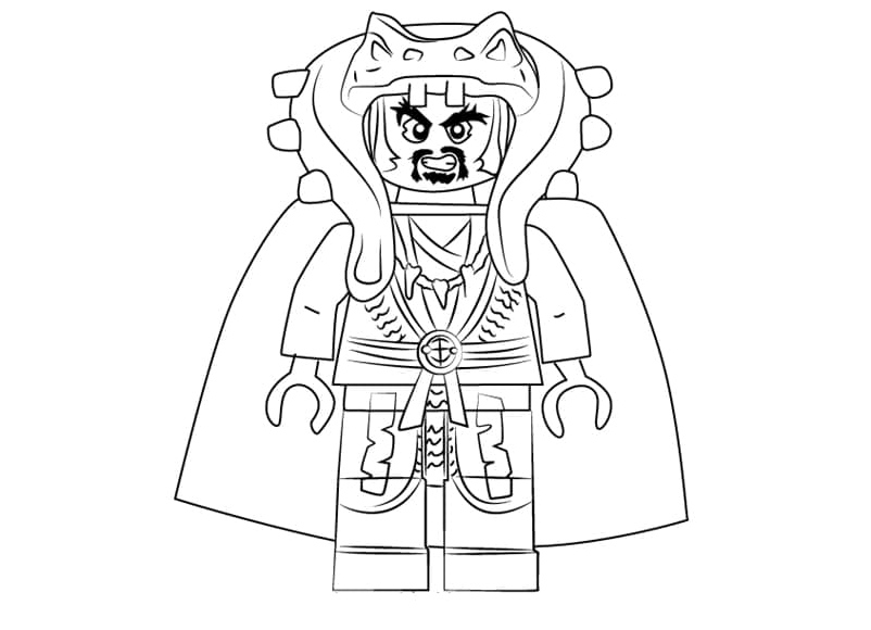 Lego Ninjago Coloring Page featuring Chen Coloring Page