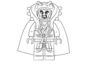 Lego Ninjago Coloring Page featuring Chen