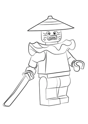 Stone Swordsman of Lego Ninjago Coloring Page