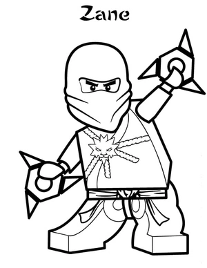 Zane from Lego Ninjago Coloring Page
