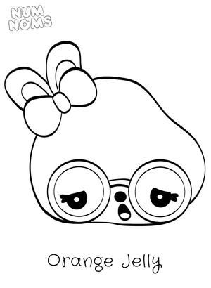 Orange Jelly Num Noms Coloring Page