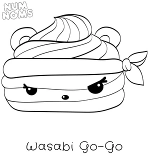 Wasabi Go Go Num Noms Coloring Page