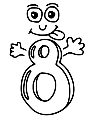 Image of the Number 8 available for free
