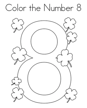 Number 8 Fortune Coloring Page