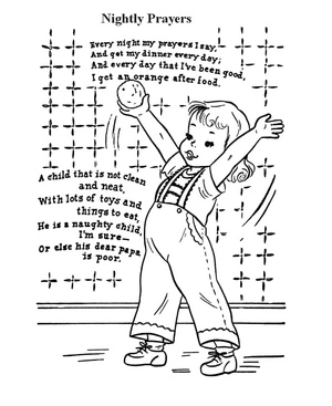 Bedtime Lullaby Blessings Coloring Page