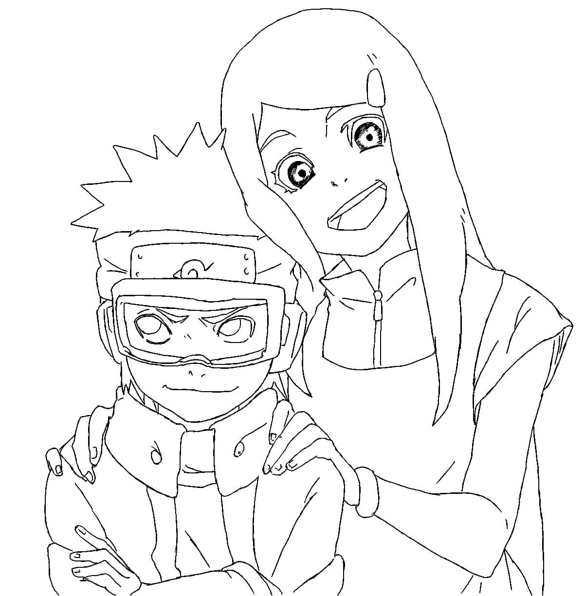 Kushina and Obito Coloring Page