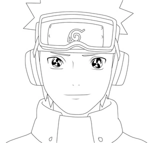 Obito Uchiha Coloring Page with Sharingan Coloring Page
