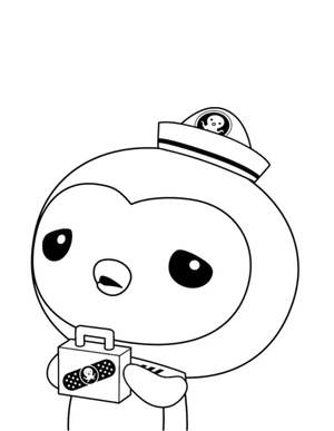 "Peso the Penguin from Octonauts" Coloring Page