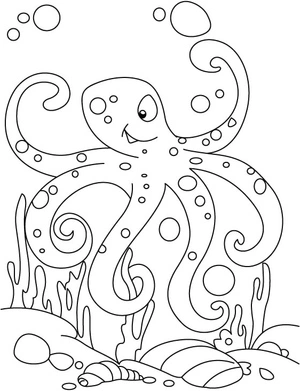 Free Download Octopus Coloring Page Coloring Page