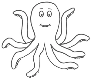 Friendly Octopus Coloring Page