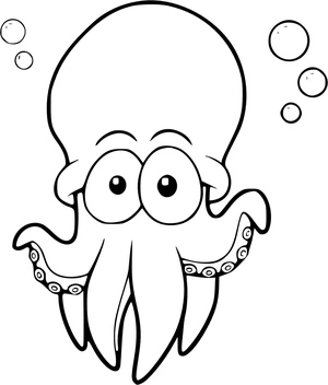 Little Octopus Coloring Page