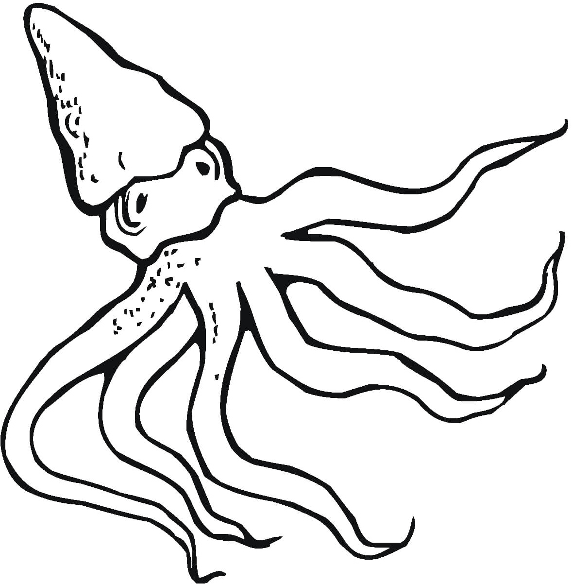 Octopus on the loose Coloring Page