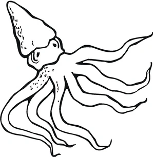 Octopus on the loose Coloring Page