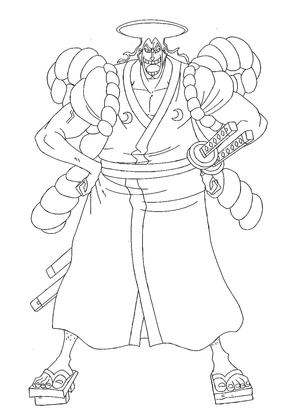 Oden from One Piece - Kozuki Coloring Page