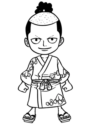 One Piece coloring page of Kozuki Momonosuke Coloring Page