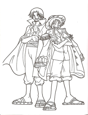 Shanks and Luffy from the anime/manga series One Piece