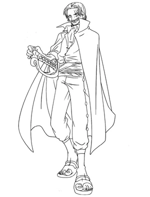 Shanks, the character from the series One Piece. Coloring Page
