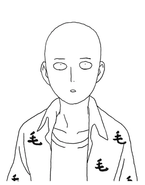 Printable Saitama Coloring Page Coloring Page