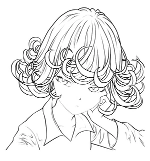 Tornado from One Punch Man Coloring Page