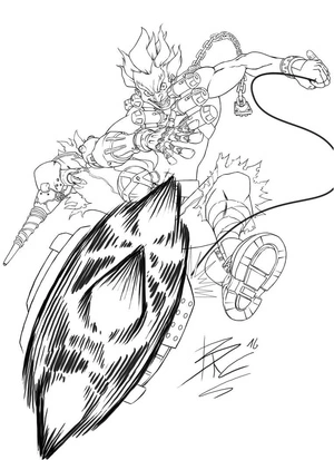 Junkrat from the game Overwatch Coloring Page