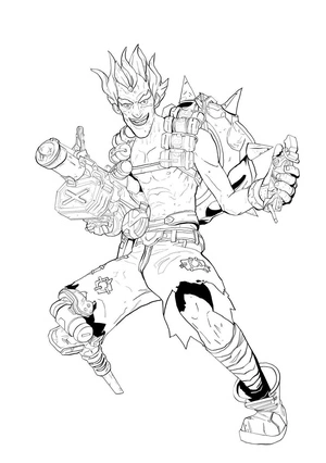 Overwatch's Junkrat Coloring Page