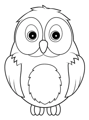 Adorable Little Owl Coloring Page