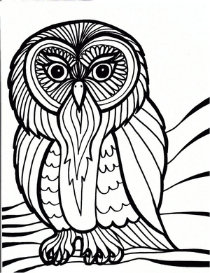 Free Owl Coloring Page