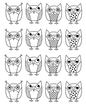 Printable Owls Coloring Page