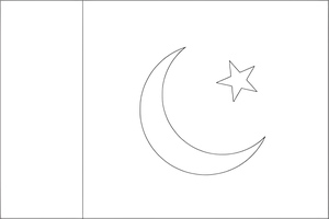 Pakistan Flag Coloring Page