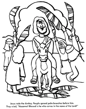 Palm Sunday Coloring Page Coloring Page