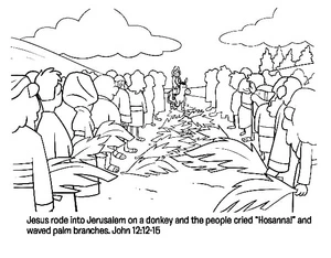 Print Free Palm Sunday Coloring Page Coloring Page