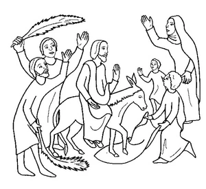 Printable for Palm Sunday available for free Coloring Page