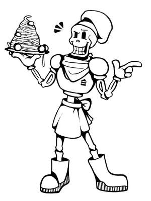 Printable free Papyrus coloring page Undertale Coloring Page