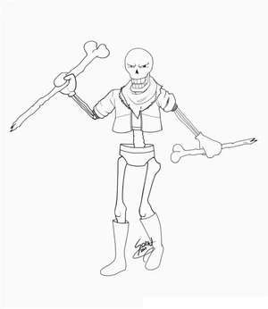 Undertale Papyrus Coloring Page Coloring Page